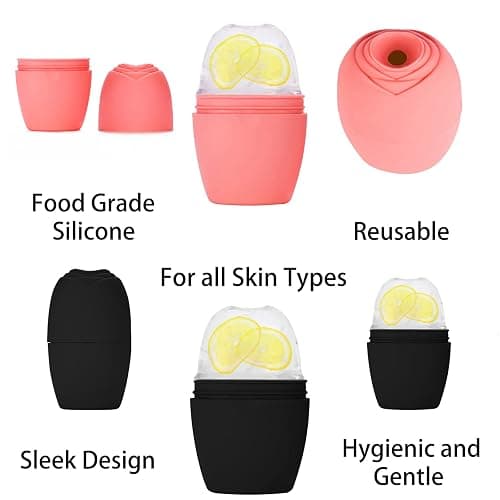 2Pack Ice Roller for Face, Evmliy Silicone Ice Face Roller to Tighten and Lift skin for Face & Eye Puffiness Relief, Reusable Facial Mold for Neck Natural Glow, Skin care for women beauty thumbnail 3