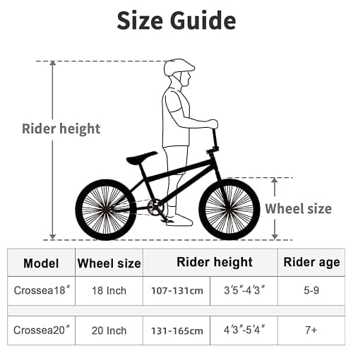 cubsala Freestyle BMX Bike, 18 20 Inch Kids Bicycle for 5-13 Years Old Kids and Beginner Level Rider, Multiple Colors thumbnail 4