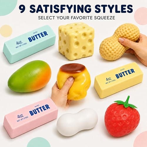 Crunchy Pudding Squishy with Textured ASMR Filling for Adults (Pudding) | Soft Squeezable Stress Relief Desk Accessory with Realistic Pudding Shape thumbnail 2