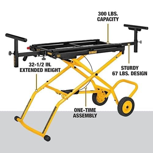 DEWALT Miter Saw Stand With Wheels (DWX726), Yellow thumbnail 2