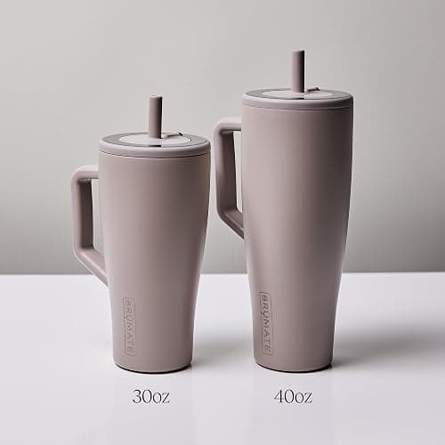 BrüMate Era 40 oz Tumbler with Handle and Straw | 100% Leakproof Insulated Water Bottle Tumbler with Lid and Flexible SoftSip Straw | Made of Stainless Steel | Cup Holder Friendly | 40oz (Mocha) thumbnail 5
