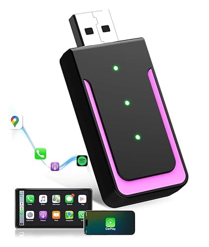 Wireless Carplay Adapter, Dual-Core 5G Chip Auto-Connect in Seconds No Delay, 2025 Upgrade Wired CarPlay to Wireless, Design for Cars with Built-in Wired Apple CarPlay,Car Play for iPhone