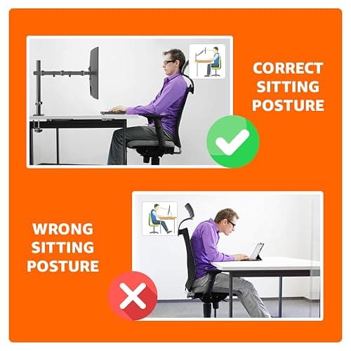 Amazon Basics Single Computer Monitor Stand with Tilt and Rotation, Height Adjustable VESA Desk Arm Mount, Steel, 30 inches, Black thumbnail 7