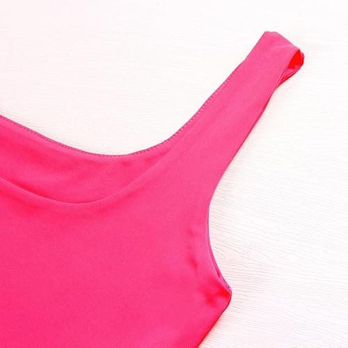 Artfish Women's Sleeveless Strappy Tank Square Neck Double Layer Workout Fitness Casual Basic Crop Tops thumbnail 3