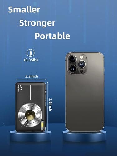 Camkory Digital Camera 44MP FHD 1080P, 16X Zoom Point & Shoot Camera with 32GB Card, Compact Travel Camera for Kids and Teens, HD Video, Perfect Christmas or Birthday Gift thumbnail 5