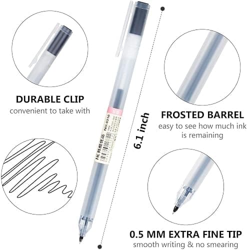 XSG Premium Gel Ink Pen Fine Point Pens Ballpoint Pen 0.5mm for Japanese Office School Stationery Supply 12 Packs thumbnail 3