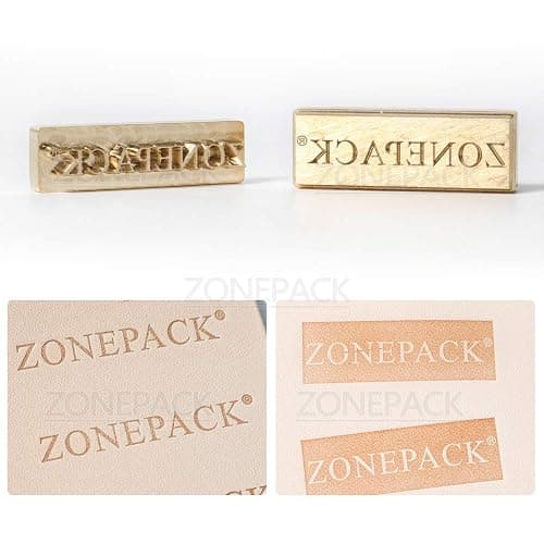 ZONEPACK Custom Logo Hot Foil Stamping Brass Mold Branding Iron Wood Burning Stamp Heating for Leather Wood Paper (Small Than 2''x2'' with 0.19'' Hole on Back) thumbnail 3