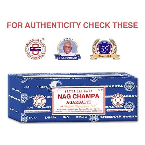 Satya Sai Baba Nag Champa Agarbatti, 250gms Hand Rolled Fine Quality Incense Sticks for Purification, Relaxation, Positivity, Yoga, Meditation thumbnail 3