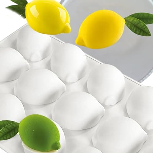 Silicone Lemon Mold, 15-Cavity Fruit Shape Baking Tray for Desserts, White thumbnail 8