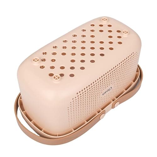 JiatuA Plastic Storage Basket with Handle Portable Shower Caddy Tote Organizer Basket Bin for Bathroom Kitchen Dorm Room Bedroom, Pink thumbnail 5