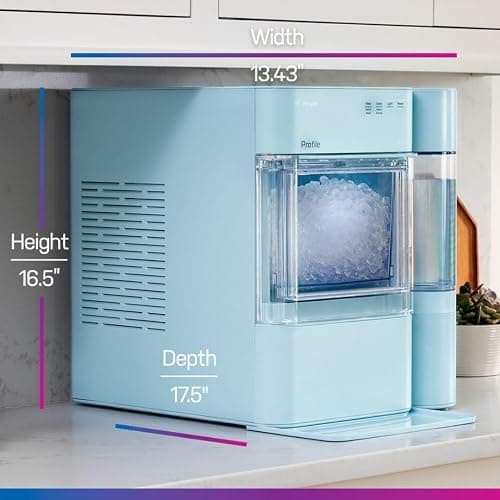 GE Profile Opal 2.0 XL with 1 Gallon Tank, Chewable Crunchable Countertop Nugget Ice Maker, Scoop Included, 38 lbs in 24 Hours, Pellet Ice Machine with WiFi & Smart Connected, Moonstone Blue thumbnail 2