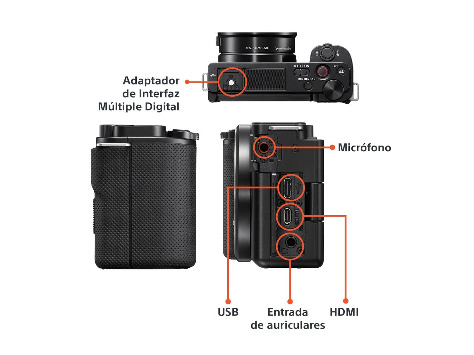 Sony Alpha Cámara Vlogging con Lentes Intercambiables Sensor APS-C con Lente Zoom 1650 I ZV-E10 thumbnail 3