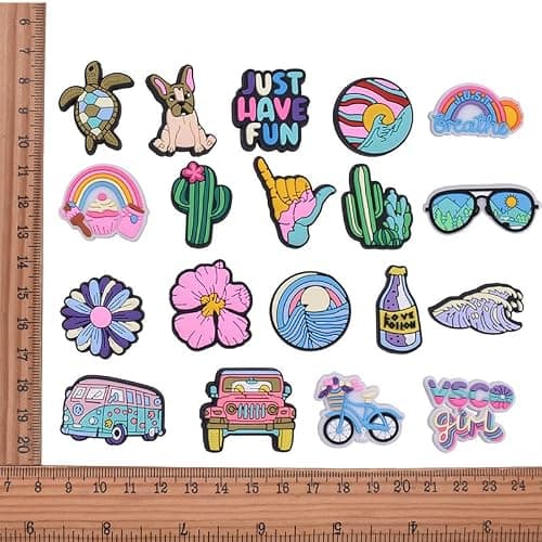 Muselap 25 Pcs Shoe Charms for Clog Shoe,Cute Clog Charms Summer Beach Sandal Shoes Accessories Decoration for Kid Girls Boys and Adult,Birthday Party Gift thumbnail 7