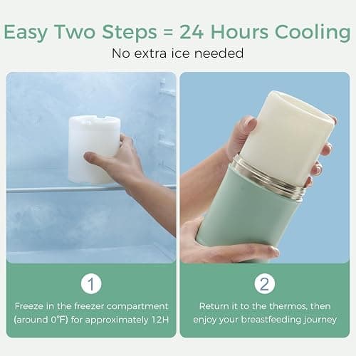Momcozy 22oz Portable Breastmilk Cooler for 24H Outdoor, Newborn Essentials | 24 Hours & 360° Surrounded Cooling, 2 Extra Baby Bottles for Better Storage, Life Saver for Working Mom, Hassle-Free Cleaning thumbnail 6