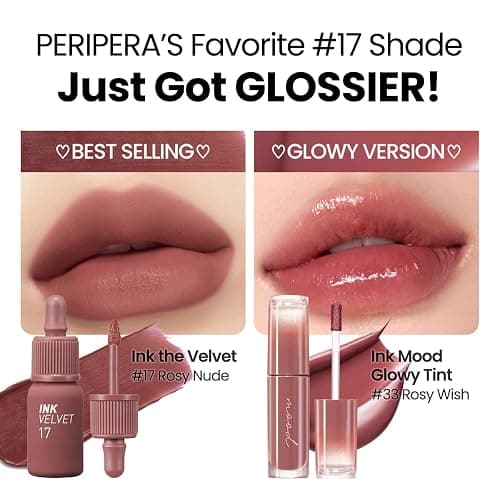 Peripera Ink Mood Glowy Tint | Lip-Plumping, Naturally Moisturizing, Lightweight, Glow-Boosting, Long-Lasting, Comfortable, Non-Sticky, Mask Friendly, No White Film 033 ROSY WISH thumbnail 3