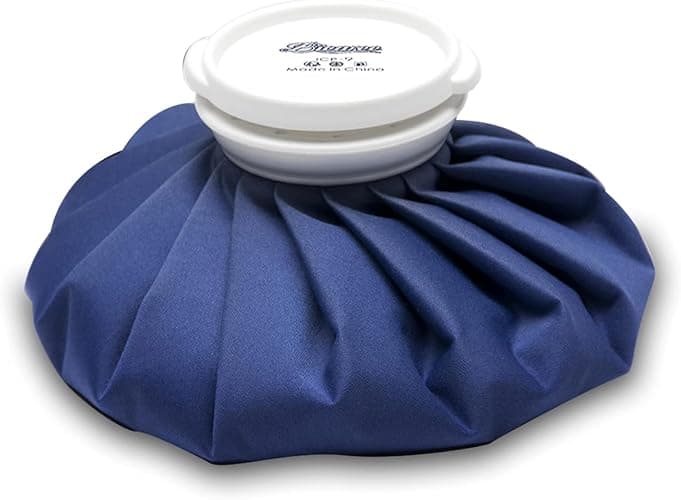 BICAREE Ice Pack for Injuries Reusable, Ice Bags Hot Water Bag for Hot & Cold Therapy and Pain Relief with Cover, No-Leak Elastic Breathable Ice Bag, Size 9", Blue - Image 1