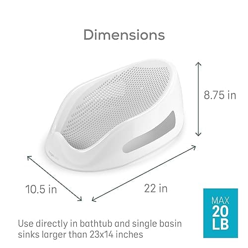 Angelcare Baby Bath Support (Gray) | Ideal for Babies Less Than 6 Months Old - Grey - 1 Count (Pack of 1) thumbnail 2