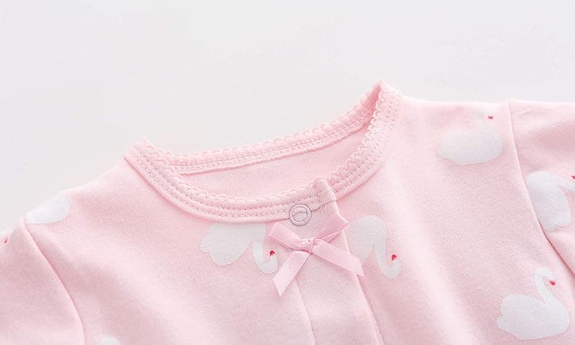Baby One Piece Romper Soft Cotton Sleepwear Footed Jumpsuit for 0-12 Month Infant thumbnail 3