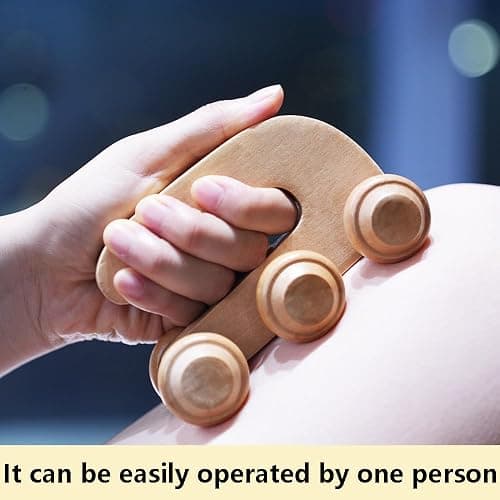 4Pcs Wood Therapy Massage Tools Lymphatic Drainage Massager Wooden Massager Body Sculpting Tools for Body gua sha,Anti-Cellulite,Pain Relief thumbnail 6