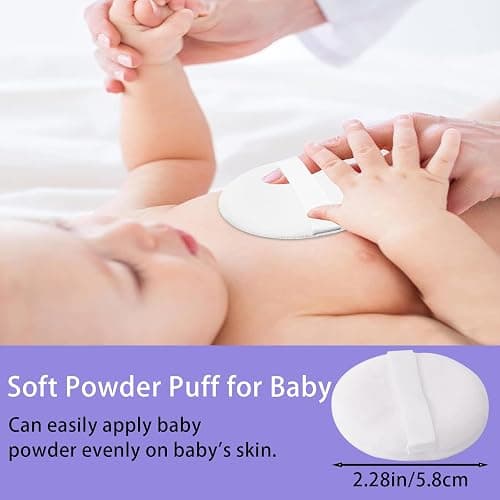 SHIMIDO Body Powder Puff and Container, 3.15" Portable Empty Body Powder Container for Baby Women's Loose Dusting Powder, Powder Case Box with Lids for Bath, Travel and Home Use (Dark Night) thumbnail 6