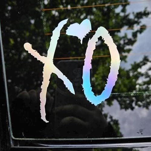 1PC XO Decals, Weekend Tesfaye XO, Car Stickers, Truck, SUVs, Heart Logo Decal Vinyl Sticker, The Weekend XO, Laptop Sticker, Water Bottle, Tumbler, Waterproof, Window, Car Bumper, Vinyl Decal (5") - Image 1