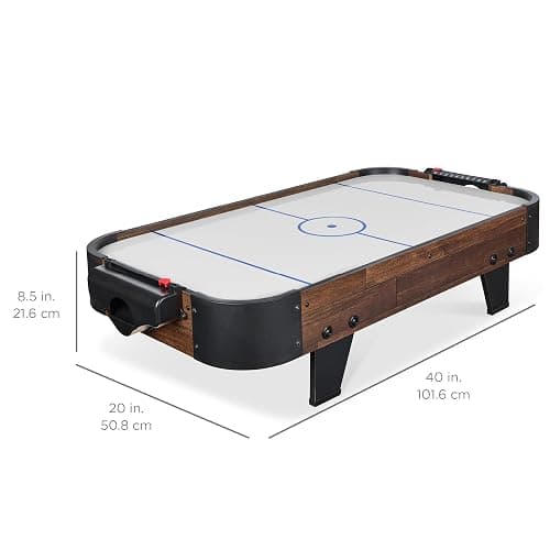 Best Choice Products 40in Portable Tabletop Air Hockey Arcade Table for Game Room w/ 100V Motor, Electric Fan, 2 Strikers, 2 Pucks thumbnail 7