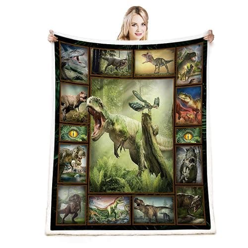 CYREKUD Dinosaur Throw Blanket - Dino Gifts for Boys, Girls & Adults - 50x60 Inches - Image 1