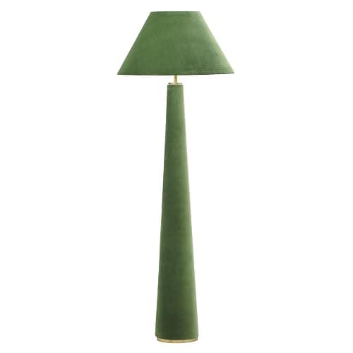 Tov Furniture Graham Moss Green Velvet Floor Lamp - Image 1
