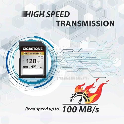 【5-Years Data Recovery】 GIGASTONE 128GB SDXC Memory Card 4K Pro Series Camera Transfer Speed Up to 100MB/s Compatible with Canon Nikon Sony Camcorder, A1 V30 UHS-I Class 10 for 4K UHD Video thumbnail 3