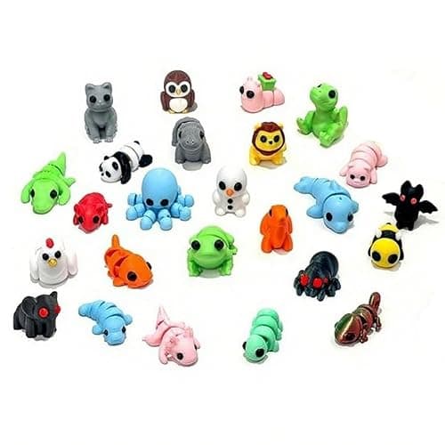 fKiZanthene 3D Printed Animals, Mini 3D Printed Toys, Play Figures for Home, Office, Party, and Photographic (Random Style and Color) - Image 1