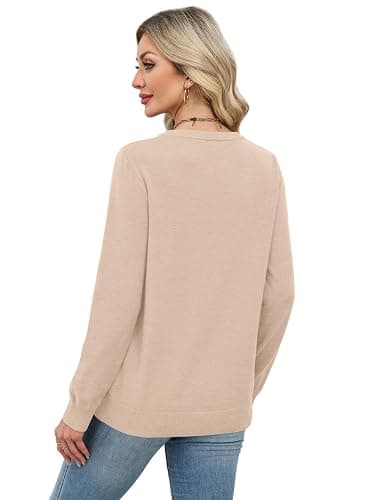WIHOLL Sweaters for Women Lightweight Pullover Tops Long Sleeve Shirts Crewneck Fashion Clothing Fall Outfits 2025 thumbnail 5