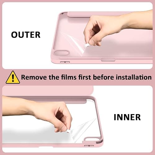 Jarviwiin Case for iPad 11-inch (A16) 2025 / iPad 10th Generation 2022(10.9 inch), Tri-Fold Smart Folio Auto Wake/Sleep with Clear Back/Pencil Holder for iPad 11th/10 Gen (Bow Pink) thumbnail 6