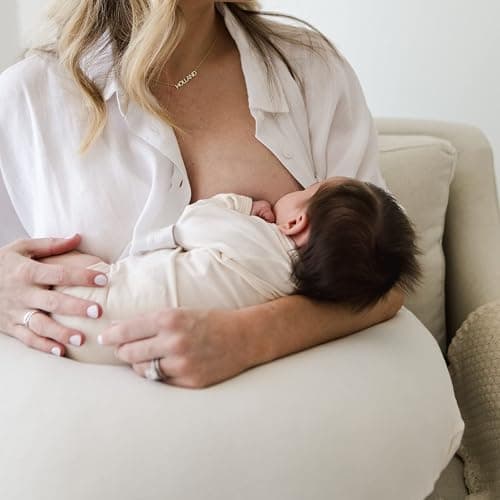Snuggle Me Organic | Feeding Support Cover | Nursing, Bottle Feeding and Bonding Support | Organic Cotton | Natural - Natural thumbnail 3