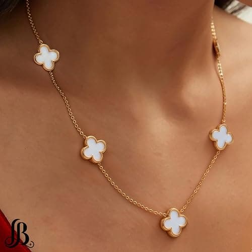 LaBling Clover Necklaces for Women | Four Leaf Stylish Designer Necklaces | Lovely Gift thumbnail 4