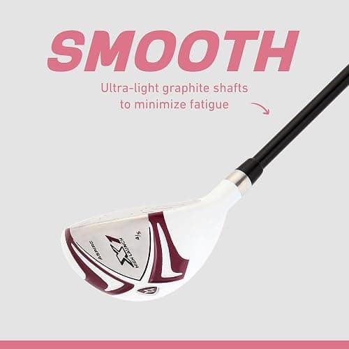 Aspire X1 Womens Golf Clubs Full Set, Includes Driver, Fairway, Hybrid, 6-PW Irons, Putter, Stand Bag, 3 H/C's, Light Graphite Shafts, Golf Clubs Women Right Handed, Purple, Regular or Petite Size thumbnail 6