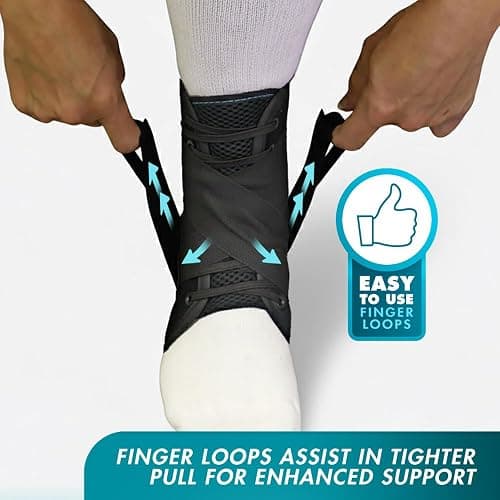 Med Spec ASO Ankle Stabilizer (Large, Black) – Ankle Brace for Sprained Ankle and Peroneal Tendonitis, Orthopedic Ankle Support for Men, Women, Adults, Teens and Kids, Sports Injury Recovery, 264015 thumbnail 8