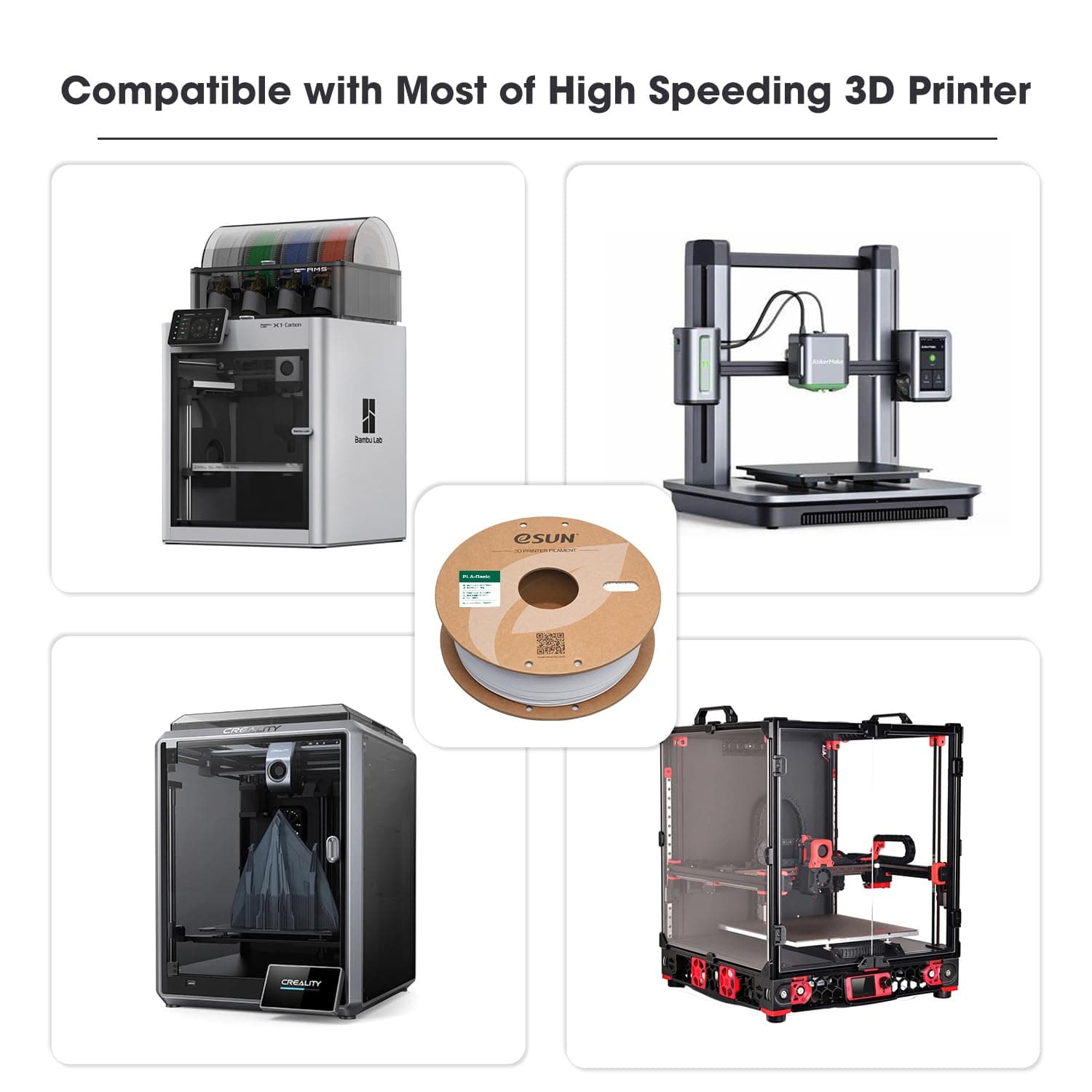 eSUN PLA Filament 1.75mm, PLA Base 3D Printer Filament Size Accuracy +/- 0.05mm, 1KG Spool (2.2 LBS) Fast PLA Filament for 3D Printers, Green thumbnail 5