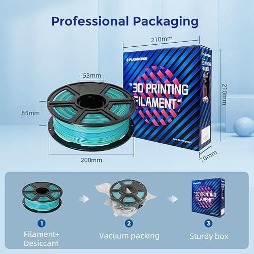 FLASHFORGE 3D Printer Filament Gradient Color Change PLA Filament 1.75mm, 1KG Spool (2.2lbs), Dimensional Accuracy +/- 0.02mm, Better Tenacity & No Knotting 3D Printing Filament (Blue&Yellow) thumbnail 2