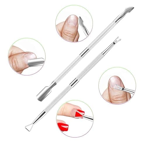 Cuticle Trimmer Cuticle Remover with Cuticle Pusher, XUNXMAS Professional Stainless Steel Durable Pedicure Manicure Tools Cutter Nipper Scissor Clipper for Fingernails and Toenails Dead Skin Silver thumbnail 5