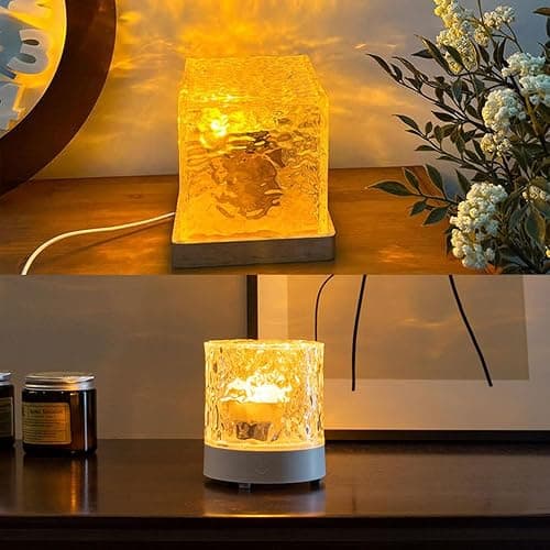 Ocean Wave Ceiling Projector,16 Colors Ocean Wave Light Projector, Water Ripple Ambient Night Light with Remote, Touch Control Aurora Projector Non-Wood for Bedroom,Room Decor,Kids Room (Cubic) thumbnail 5