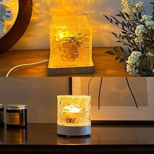 Ocean Wave Ceiling Projector,16 Colors Ocean Wave Light Projector, Water Ripple Ambient Night Light with Remote, Touch Control Aurora Projector Non-Wood for Bedroom,Room Decor,Kids Room (Cubic) - Cubic thumbnail 5