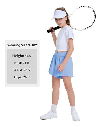 FireSwan Girls Butterfly Shorts Crossover Athletic Shorts with Pockets 2 in 1 Flowy Running Skorts for Teen, Girls, Youth thumbnail 5