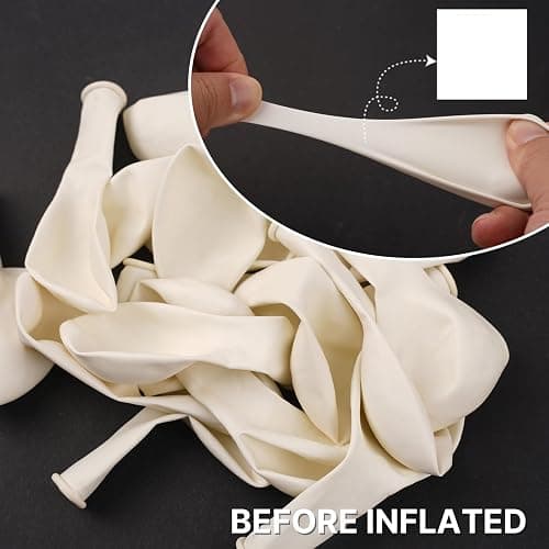 PartyWoo White Balloons 140 pcs Different Sizes of 18 12 10 5 Inch White Balloons Arch Kit Garland for Wedding Baby Shower Birthday Bridal Shower Graduation Engagement Party Decorations White-Y13 thumbnail 3