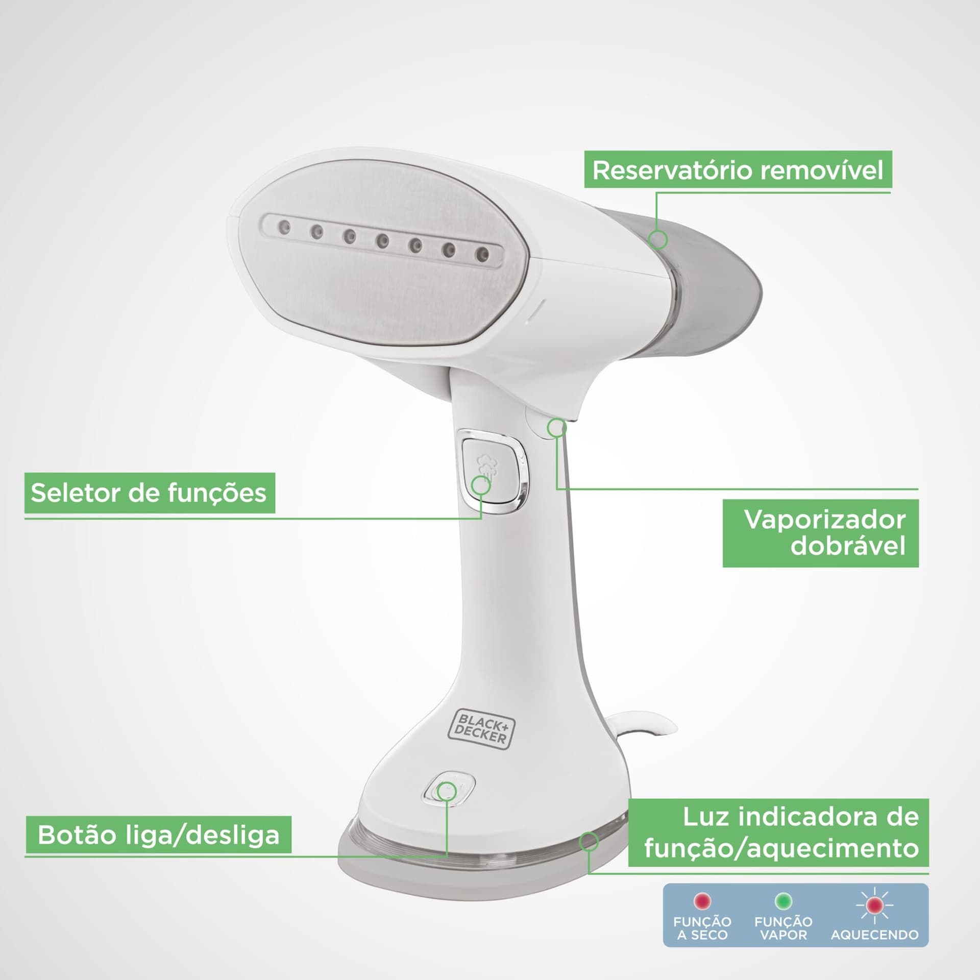 BLACK+DECKER Vaporizador, Ferro de Passar Roupa, Compacto e Portátil, Função Passar a Seco, 3 em 1, modelo BDV3000, Bivolt thumbnail 3