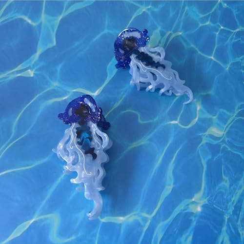 Novelty Ocean Jellyfish Hair Clips,Cellulose Acetate Hair Clips,Big Claw Clips for Girl,Hair Accessories,Blue thumbnail 7