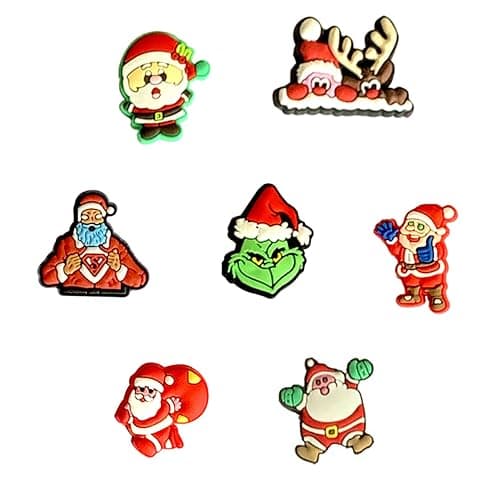 35 PCS Christmas Croc Charms Christmas Shoe Charms for Crocs Clog Bracelets Decoration, Santa Elk Snowman Cute Shoe Charms Shoe Decorations PVC Shoe Accessories Charms for Kids Girls Boys thumbnail 6