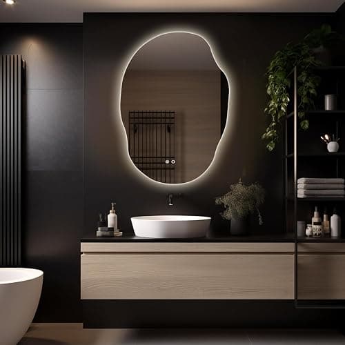 WallBeyond LED Bathroom Mirror with Lights, 25 x 35 Inch Led Bathroom Vanity Mirror for Wall, Anti Fog Mirror for Bathroom, 3 Colors and Dimmable Light, Horizontal/Vertical thumbnail 3