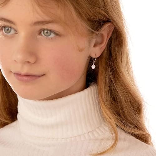 In Season Jewelry Cupcake Girls Earrings for Kids - 925 Sterling Silver Dangle Jewelry - Hypoallergenic Earrings for Girls with Secure Lever Back - Safe & Comfortable for Toddlers & Kids thumbnail 3