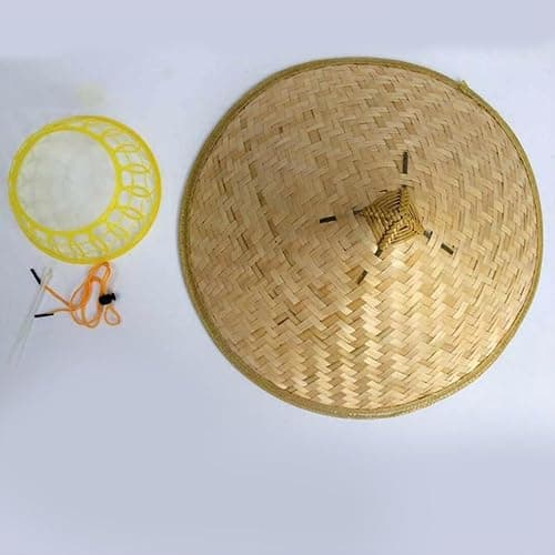 Handwoven Hat for Adults Sun-Shade Fisherman Rice PaddyHat Oriental Coolies BeachCap Photo Props Party Asian Conical P thumbnail 9