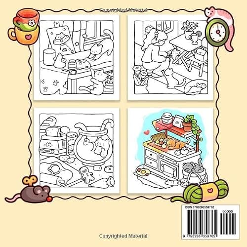 Silly Cat: Funny Cat Moments Coloring Book for Adults and Teens, Cute and Cozy Pages for Relaxation, Laughter, and Cat Lovers Joy thumbnail 2